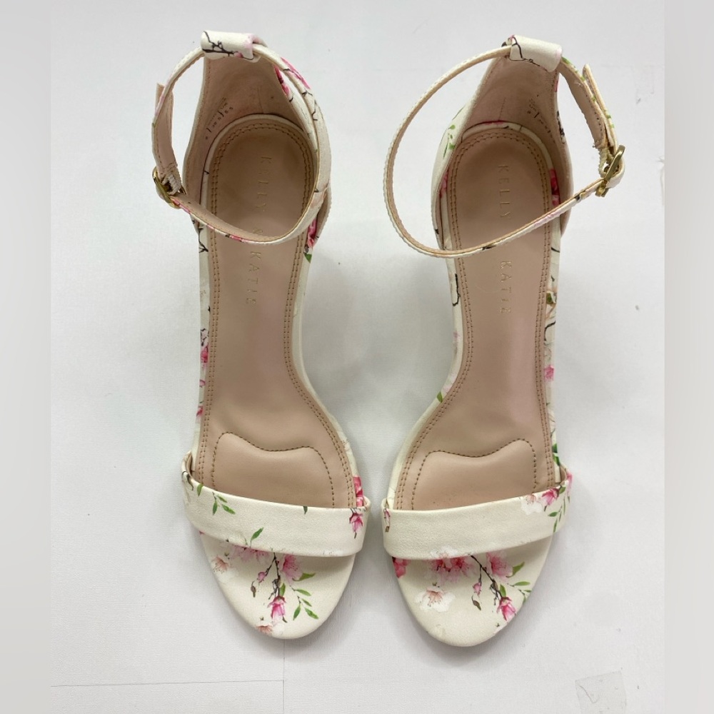 Kelly & Katie Floral Women's 3” Heels Cream Pink size 8 shoes sandals wedding - Picture 4 of 12